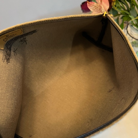 Vintage FENDI Penguin Stripe Baguette Handbag Clutch Pouch - Picture 5 of 13